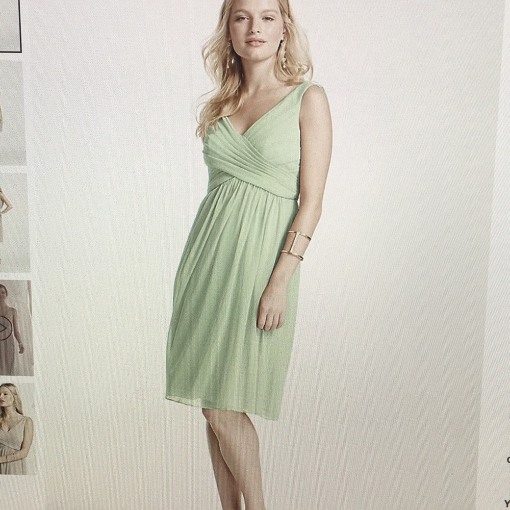 Short mesh dress with cowl back